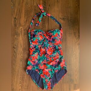 Catalina Halter Floral One Piece Swimsuit